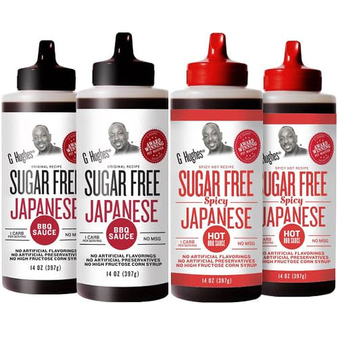 G Hughes Sugar Free Japanese BBQ Sauce Bundle - Japanese Barbecue Sauce,