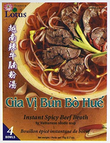 Essence of Lotus Instant Spicy Beef Pho Soup Mix Ready-to-Eat Flavorful, Restaurant-Quality