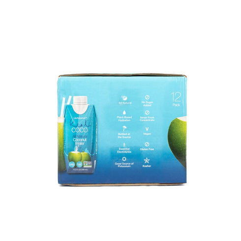 (12-Pack 330mL), Packed Real Coco All Natural Pure Coconut Water Single Ingredient, No Added Sugar, Plant Based