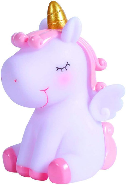 Unicorn Birthday Cake Topper, 2 Pack Unicorn Figurines for Cupcake Dessert DIY Decoration Accessories, Baby Shower Toy