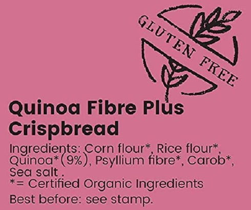 Amisa 100g Organic Gluten Free Quinoa Fibre Plus Crispbread