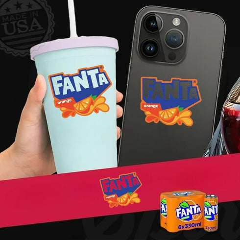 6pack 330ml/each Original European FANTA Orange Flavor Soda Soft Drink- With FANTA Sticker