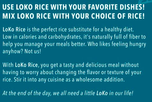 Blue pacific 35.27oz(1Kg) Konjac rice,shirataki rice,Low Calorie,Keto Friendly,LO KO RICE, Konjac dried rice,Healthy