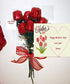 FavorOnline Personalized Chocolate Rose Bouquet for Mother's Day of 6 Roses with Gift