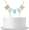 Handmade “ONE” Birthday Cake Topper, Baby Shower, 1st Birthday Cake Bunting for Baby Boy Party Supplies