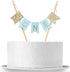 Handmade “ONE” Birthday Cake Topper, Baby Shower, 1st Birthday Cake Bunting for Baby Boy Party Supplies