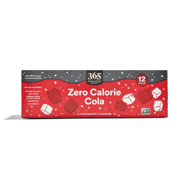365 by Whole Foods Market , Zero Calorie Cola, 12 Pack, 12 Fl Oz