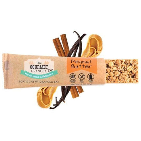 The Gourmet Granola 12 Pack Gluten, Dairy, & Soy Free Peanut Butter Granola Bar | | Workout Snack | Made in Omaha, NE |