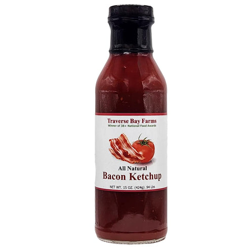 Traverse Bay Farms Bacon Ketchup - Made in small batches. Gourmet Ketchup