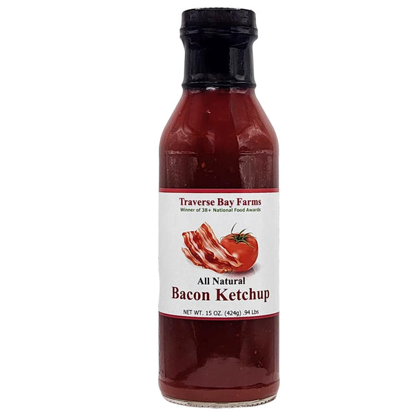 Traverse Bay Farms Bacon Ketchup - Made in small batches. Gourmet Ketchup