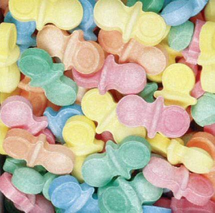 (2LB) Bayside Candy Pacifiers Candy | Uncoated Fruit Flavored | Pacifier Shaped Pressed Candy