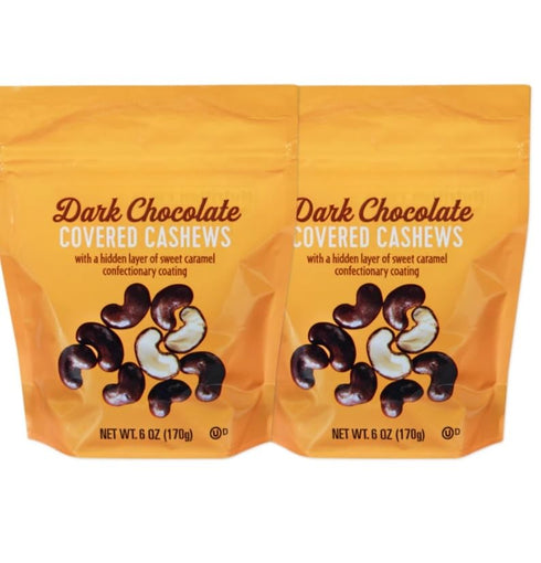 Generic Dark Chocolate Covered Cashews Treat Snack 6 oz pack of 2 (2