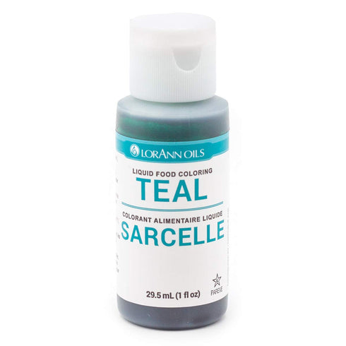 LorAnn Teal Liquid Food Color, 1 Ounce Squeeze Bottle