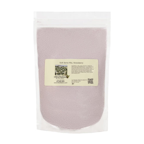 OliveNation Vegan Soft Serve Mix, Strawberry - Non-Dairy Soft Serve Powder for