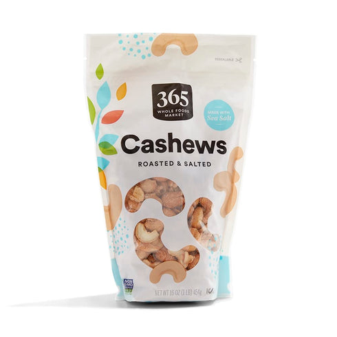 365 by Whole Foods Market, Roasted & Salted Cashews, 16 Ounce