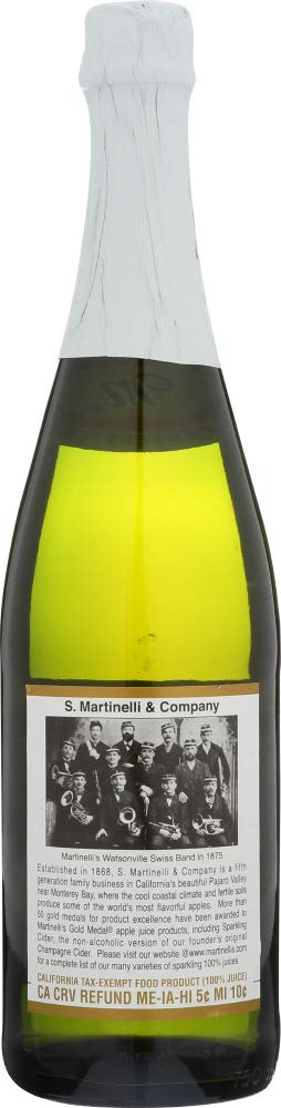 Martinelli's 25.4 oz (8 Gold Medal Sparkling Apple Cider Juice, Bottles)