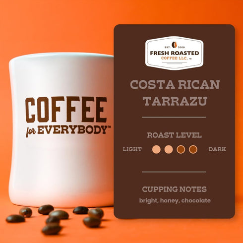 2 lb (32 oz), Fresh Roasted Coffee, Costa Rican Tarrazu, Medium Roast, Kosher, Ground