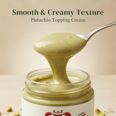 7.05 oz (200g) (Pack 1) Alma Gourmet Sicilian Pistachio Cream Spread Sweet Pistachio Filling & Topping for Dubai