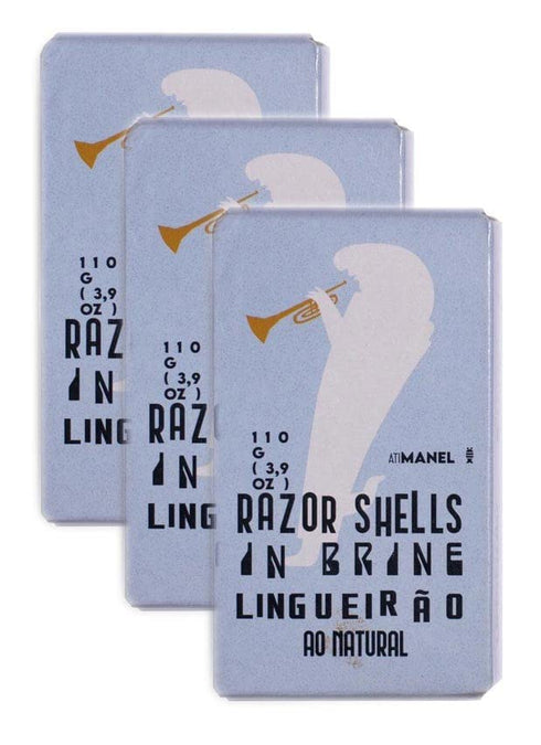 Ati Manel Spanish Razor Shells Canned in Brine 8/10 | B Vitamins, Omega-3 |