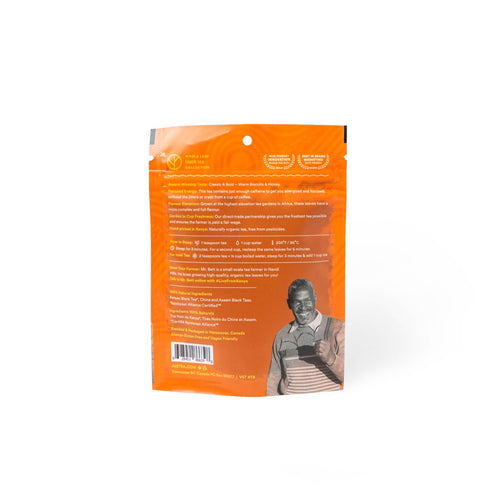 160+ (12.7oz) JusTea AFRICAN BREAKFAST | Loose Leaf Black Tea | Recyclable Refill Pouch | Cups | High Caffeine |