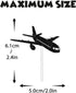 LETLIMIT 18pcs Black Glitter Silhouette Airplane Dessert Cupcake Topper Aviation Flying Theme Decorations Baby Shower