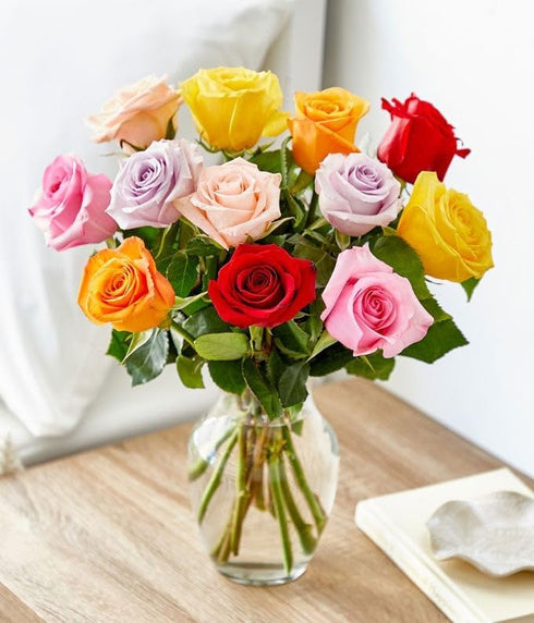 10 From You Flowers - Stunning Gerbera Daisies - Stems with Glass Vase | Fresh Flower Bouquets for Birthday