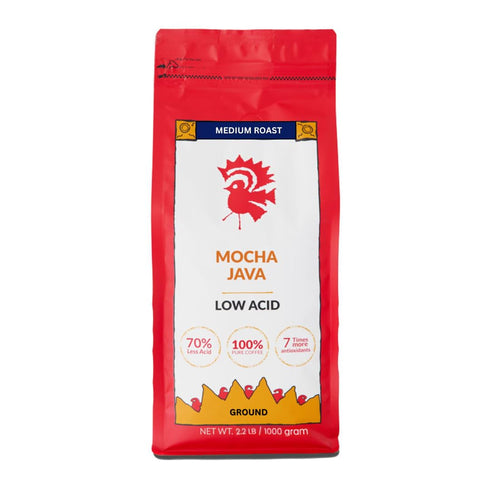 Puroast Low Acid Coffee Flavored Coffee | Mocha Java Ground | Medium
