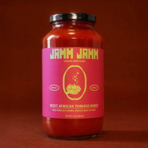 Jamm Jamm 24 oz (2 Pack) West African Tomato Sauce, Smoky, Bold African Flavors, All Natural Ingredients