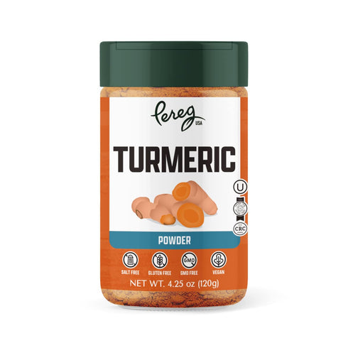 Pereg Ground Turmeric Powder, 4.25 Oz - Rich Natural Yellow Color with Curcumin & Antioxidants