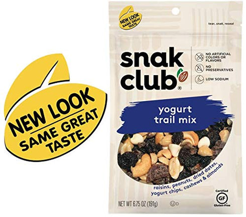 6.75 Snak Club Yogurt Nut Trail Mix, Ounce Resealable Bag