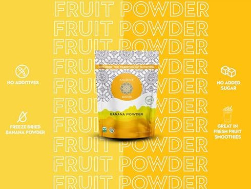 100% 10.5 (75 Ancient Roots Banana Powder - Pure & Natural, Non-GMO, Gluten-Free, No Sugar Added, ounces servings)