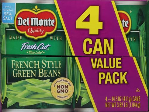 by Del Monte 14.5 oz. (Pack 8) Del Monte Fresh Cut Blue Lake French Style Green Beans, Can, Canned Vegetables