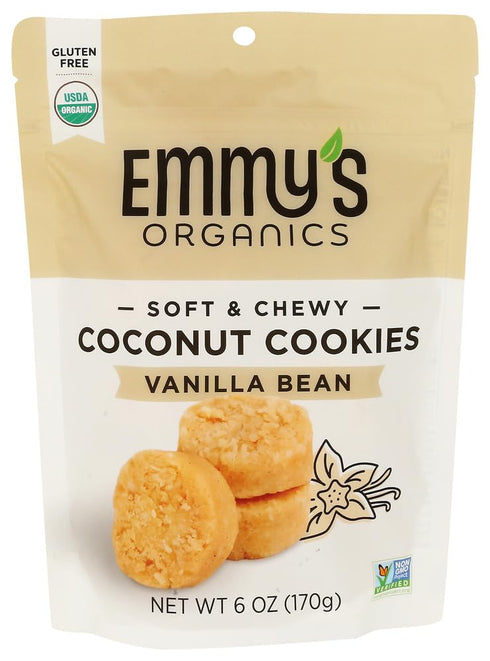 EMMY S Organic Vanilla Bean Coconut Cookies, 6 OZ