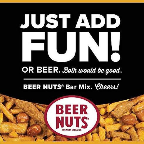 20oz (Pack 3) BEER NUTS Original Bar Mix - Pretzels, Cheese Stix, Sesame Stix, Insane Grain - Resealable Bag