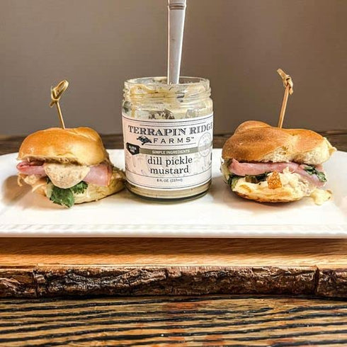 8 oz Terrapin Ridge Farms Dill Pickle Mustard Zesty Blend of Dill Pickles & Smooth Dijon Perfect for Burgers, Brats