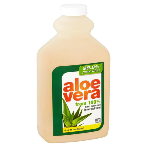 Generic 99.8% 32 oz Natural Aloe Vera Juice Drink for Hydration & Digestion Support Preservative-Free Wellness Beverage