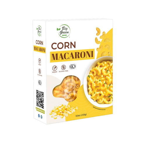 Big Green Food - Corn Macaroni, Premium Gluten-Free Penne Pasta, Wheat Free,