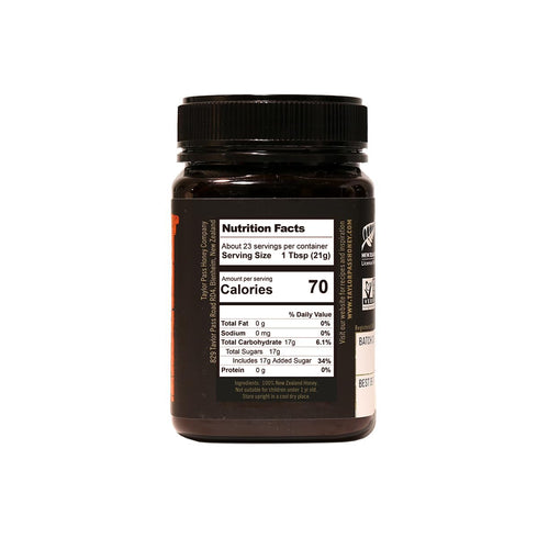 8.83oz Taylor Pass Honey Co Manuka Honey Blend | Non-GMO New Zealand Honey in BPA-Free Jar | Sustainable Manuka Honey
