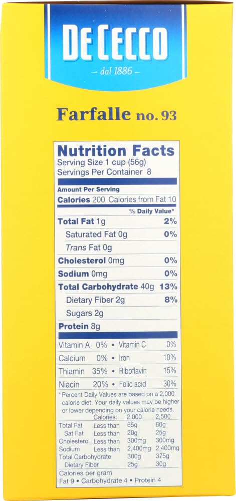 16 (Pack 10) De Cecco Farfalle Ounce Boxes