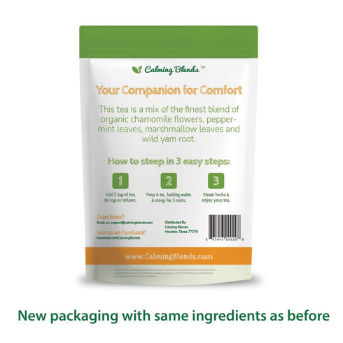 Organic Caffeine-Free Calming Blends Tea for Diverticulitis | Includes Tea Strainer
