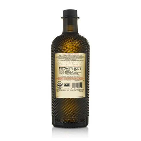 33.8 (1 Carapelli - Unfiltered Organic Extra Virgin Olive Oil: First Cold-Pressed EVOO Fluid Ounces Liter)