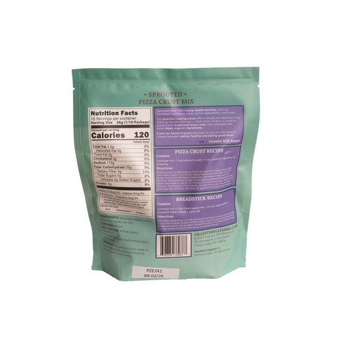 Granite Mill Farms 360 12.7 (Pack 1) Sugar Free Sprouted Organic Pizza Crust Mix, grams, Ounce