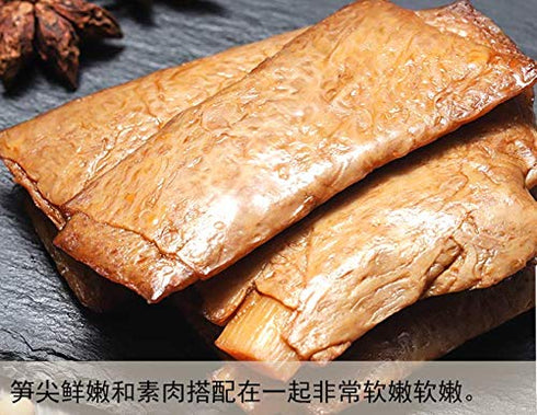 250g 250 Mushroomstorm Spicy Dried Tofu with Bamboo Shipping from California, U.S.
