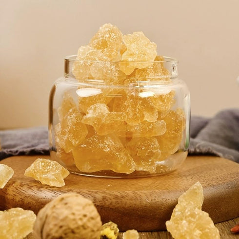 DragonDish 14 oz (400g) Yellow Rock Sugar, Rock Sugar For Pho, Natural Sugar Crystals, Gold Sugar Crystals