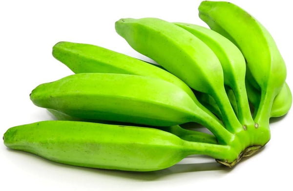 Generic Fresh Burro Banana, Short Thick Variety, 4 lbs, Green, Seedless, Rich in