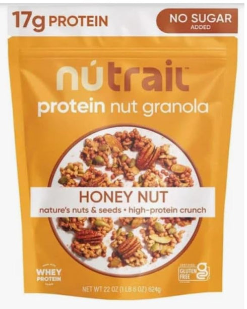 Generic Nut-Traile Honey Nut Protein nut Granola, No Sugar Added, 22 oz