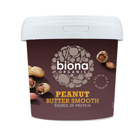 Biona Organic Peanut Butter Smooth Unsalted 1KG