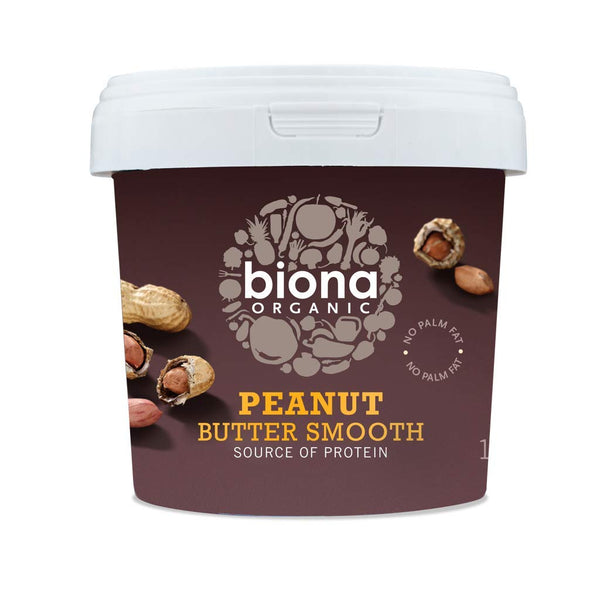 Biona Organic Peanut Butter Smooth Unsalted 1KG