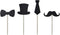 Cupcake Toppers Mini Black Bowtie Mustache Hat Neckcloth - 24PCS Birthday Celebration Decorations