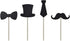 Cupcake Toppers Mini Black Bowtie Mustache Hat Neckcloth - 24PCS Birthday Celebration Decorations